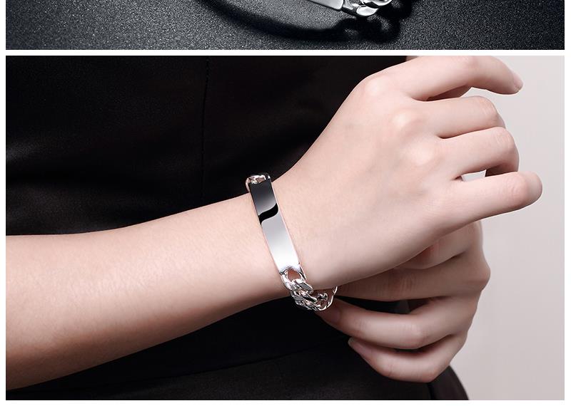 Popular brands classic 10MM geometry chain 925 sterling silver Bracelets for man women Wedding party gifts fine jewelry