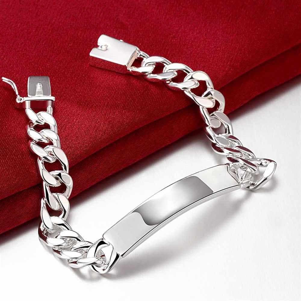 Popular brands classic 10MM geometry chain 925 sterling silver Bracelets for man women Wedding party gifts fine jewelry