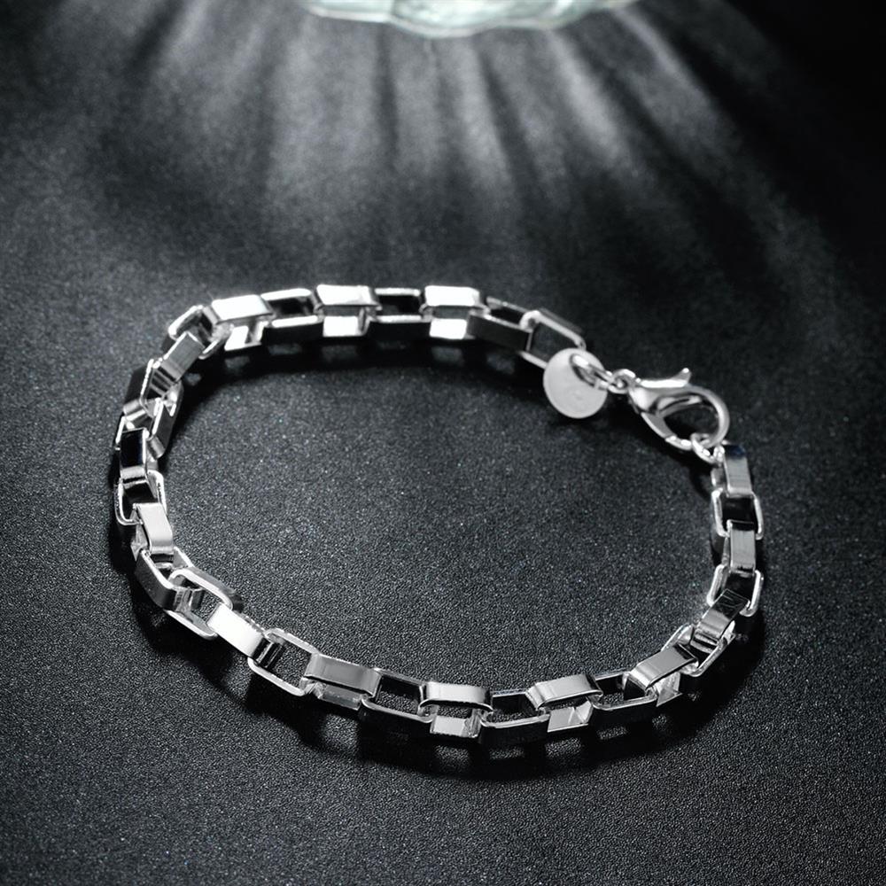 Popular brands classic men 5MM long box Chain 925 Sterling Silver Bracelets necklaces Jewelry set for women Party Gifts