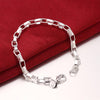 Popular brands classic men 5MM long box Chain 925 Sterling Silver Bracelets necklaces Jewelry set for women Party Gifts
