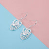 Popular charms 925 Sterling Silver Pretty heart drop Earrings for Women party Wedding Jewelry Christmas Gifts