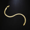 Popular classic 5MM Chain 18K gold fine 925 sterling Silver Bracelet for Women men Wedding Party Holiday gift Jewelry