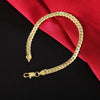 Popular classic 5MM Chain 18K gold fine 925 sterling Silver Bracelet for Women men Wedding Party Holiday gift Jewelry