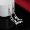 Popular designer 925 Sterling Silver tassels beads Bracelets necklace earring Jewelry set Party wedding accessories gift
