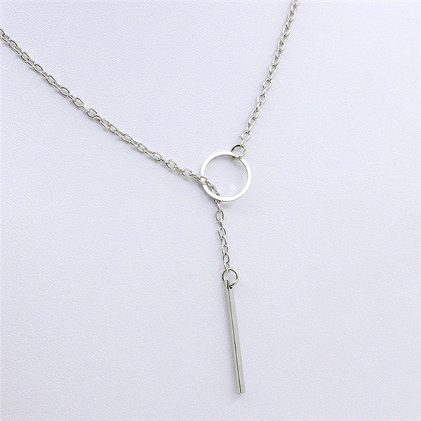 Minimalist Gold Color Silver Circle Choker Necklace Simple Infinity Cross Necklace Women Jewelry Collier Femme 2020