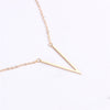 Silver Gold Color V Letter Necklace for women Jewerly Simple Female Pendant Necklace with Letter Collier Femme 2020