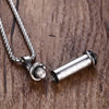 Prayer Scripture Tube Perfume Bottle Pendant Necklace for Men Women Stainless Steel Ashes Memorial Keepsake Cremation Jewelry