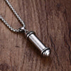 Prayer Scripture Tube Perfume Bottle Pendant Necklace for Men Women Stainless Steel Ashes Memorial Keepsake Cremation Jewelry