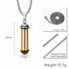 Prayer Scripture Tube Perfume Bottle Pendant Necklace for Men Women Stainless Steel Ashes Memorial Keepsake Cremation Jewelry