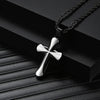 Premier Designs Jewelry Chain Religious Men's Stainless Steel Gold Color Contrast 3.8*2.5mm Cross Pendant Necklace