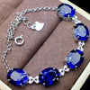 Premium Sapphire Bracelet, symb of loyalty, loyalty, love and honesty, jewel size 8 * 10mm!