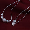 Pretty 925 Stamped Silver Classic Lucky beads Pendant Necklace For Women Wedding party noble Jewelry Holiday gifts