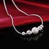 Pretty 925 Stamped Silver Classic Lucky beads Pendant Necklace For Women Wedding party noble Jewelry Holiday gifts