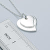 Pretty 925 Stamped Silver beautiful double heart card Pendant Necklace for women party wedding Jewelry Couple gifts