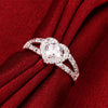 Pretty 925 Stamped Silver crystal romantic heart diamond Rings For Women Party Gifts  wedding accessories Jewelry
