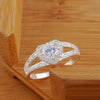 Pretty 925 Stamped Silver crystal romantic heart diamond Rings For Women Party Gifts  wedding accessories Jewelry