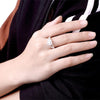Pretty 925 Stamped Silver crystal romantic heart diamond Rings For Women Party Gifts  wedding accessories Jewelry
