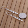 Pretty 925 Sterling Silver fine Earrings for Women lady Holiday gifts Street all-match charms Jewelry Wedding party