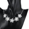 Pretty 925 sterling Silver Jewelry sets fine Flowers necklace bracelet earrings for women Gift Party wedding accessories