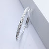 Pretty Shining gypsophila stars cuff bangles 999 sterling Silver Bracelets for Women fine wedding Party Gifts Jewelry