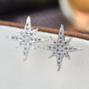Pretty Star Design Woman Earrings 925 Sterling Silver Ear Pin Ladies Brinco Stud Earrings for Lovers Daughter Gift