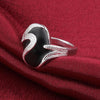 Pretty Street 925 Sterling Silver Wild Black oval Rings For Women Charms Party wedding Jewelry Holiday gifts