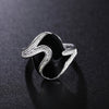 Pretty Street 925 Sterling Silver Wild Black oval Rings For Women Charms Party wedding Jewelry Holiday gifts