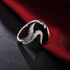 Pretty Street 925 Sterling Silver Wild Black oval Rings For Women Charms Party wedding Jewelry Holiday gifts