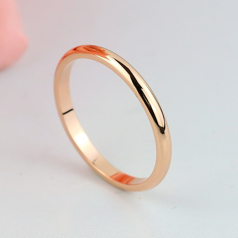 Promotion Women Rings Surgical Stainless Steel Depth 2mm Simple Fashion Hot Selling Cheap Rings for Women Size 3 to 10