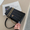 Pu Leather Crossbody Bags For Women 2022 Rivet Chains Shoulder Messenger Bag Female Ladies Hand Sling  Handbags Designer