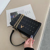 Pu Leather Crossbody Bags For Women 2022 Rivet Chains Shoulder Messenger Bag Female Ladies Hand Sling  Handbags Designer