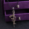 Pubg game Uzi kolye gun shape pendant necklace men's and women's hip hop accessories 3-color military style metal chain necklace