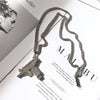 Pubg game Uzi kolye gun shape pendant necklace men's and women's hip hop accessories 3-color military style metal chain necklace