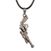 Pubg game Uzi kolye gun shape pendant necklace men's and women's hip hop accessories 3-color military style metal chain necklace
