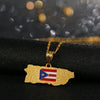 Puerto Rico Map Men's Pendant Exquisite Punk Hip Hop Necklace Party Club Men's Jewelry Accessories 2022 Necklace Trend