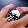Punisher Skull Shape Ring Men's Ring Retro Metal Horror Ring Accessories Party Jewelry Size 7-13
