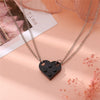 Punk 2Pcs Heart Brick Couples Love Necklace For Lovers Women Men Lego Elements Friendship Necklaces Valentines Gift Jewelry