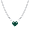Punk 2Pcs Heart Brick Couples Love Necklace For Lovers Women Men Lego Elements Friendship Necklaces Valentines Gift Jewelry