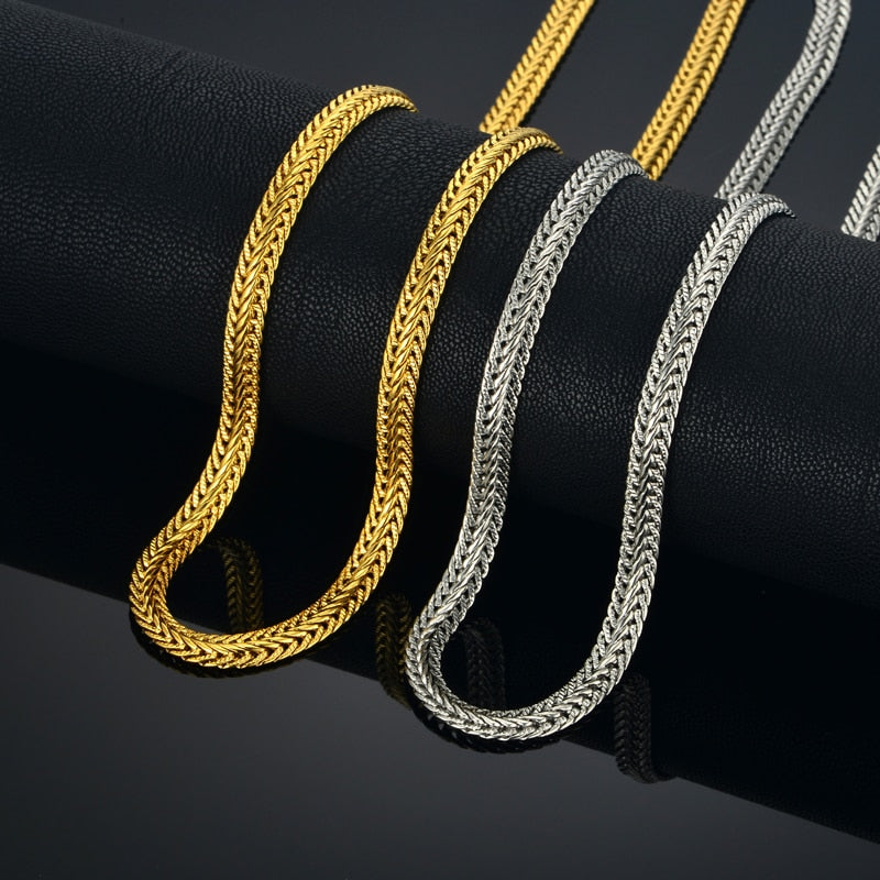 Punk 6mm Snake Neck Chains For Men Women  Gold/Silver Color Chokers Long Collier Necklace Jewelry  XL776