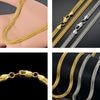 Punk 6mm Snake Neck Chains For Men Women  Gold/Silver Color Chokers Long Collier Necklace Jewelry  XL776