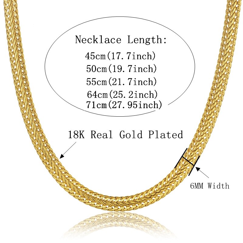 Punk 6mm Snake Neck Chains For Men Women  Gold/Silver Color Chokers Long Collier Necklace Jewelry  XL776