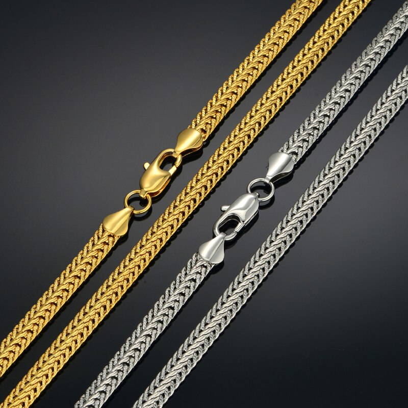 Punk 6mm Snake Neck Chains For Men Women  Gold/Silver Color Chokers Long Collier Necklace Jewelry  XL776