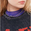 Punk Bead Choker Necklace for Women Gothic Double Round Circle Necklace Personality Statement Jewelry Neck Collier Femme