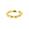 Punk Bead Rings For Women Stainless Steel Gold Geometry Round Adjustable Ring Aesthetics Jewelry Halloween Gift Bijoux Femme