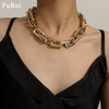 Punk CCB Material Thick Chain Necklace on the Neck Hiphop Short Chunky Choker Necklace for Women CollarJewelry 2021 Gift