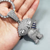 Punk Cartoon Figure Pendant Tennis With Chain  AAA Zircon Mens Necklace Hip Hop Jewelry Gifts