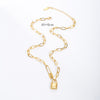 Punk Chain with Lock Necklace for Women Men Padlock Pendant Necklace 2022 Statement Gothic Cool Collier Femme Jewelry