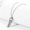Punk Chainsaw Circle Necklace Cool Hip-Hop RAP Street Men and Women Pendant Silver Color Classic Chain Necklace Jewelry Gift