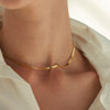 Punk Chokers Necklaces for Women Sequins Simple Flat Blade Snake Collar Necklace Gold Silver Color Plated Jewelry 2021