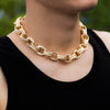 Punk Chunky Statement Short Collar Clavicle Chain Choker Necklace For Women Men Exaggerated Thick Necklace Jewelry